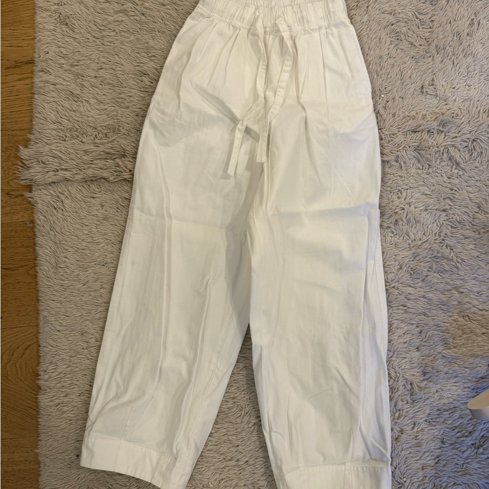COS Ivory Drawstring Trousers